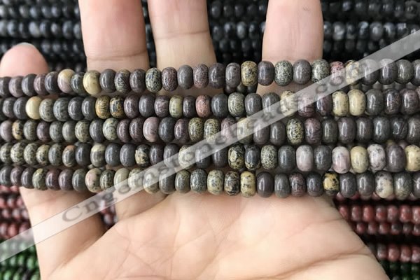 CRB4054 15.5 inches 4*6mm rondelle artistic jasper beads wholesale