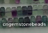 CRB406 15.5 inches 5*8mm rondelle fluorite gemstone beads