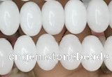 CRB4070 15.5 inches 5*8mm rondelle white jade beads wholesale