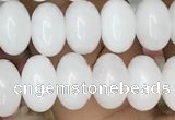 CRB4070 15.5 inches 5*8mm rondelle white jade beads wholesale