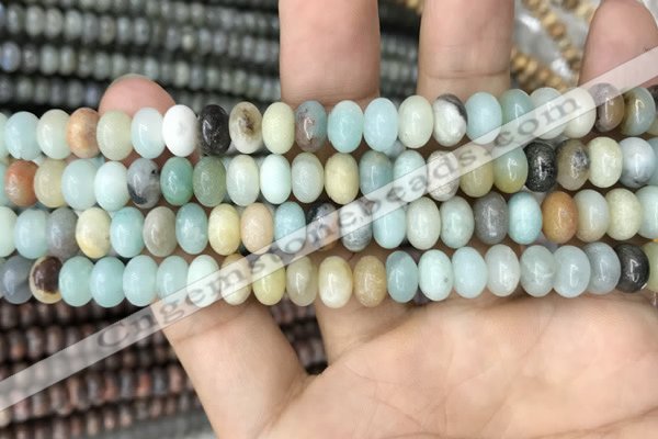 CRB4078 15.5 inches 5*8mm rondelle amazonite beads wholesale