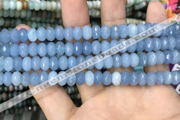 CRB4114 15.5 inches 5*8mm faceted rondelle candy jade beads