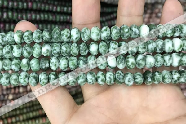 CRB4116 15.5 inches 5*8mm faceted rondelle Qinghai jade beads