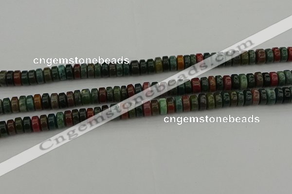 CRB415 15.5 inches 5*8mm rondelle Indian agate beads wholesale