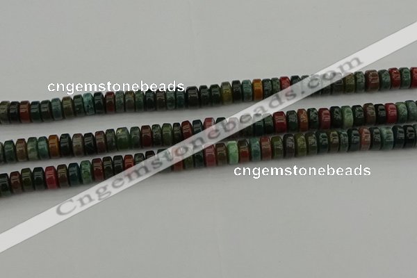 CRB415 15.5 inches 5*8mm rondelle Indian agate beads wholesale