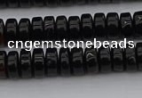 CRB418 15.5 inches 5*8mm rondelle black agate beads wholesale