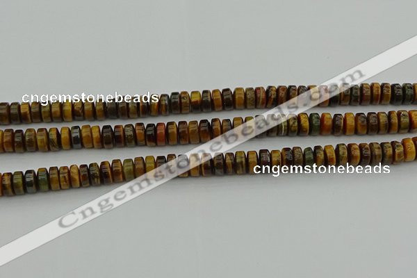 CRB435 15.5 inches 5*8mm rondelle yellow tiger eye beads