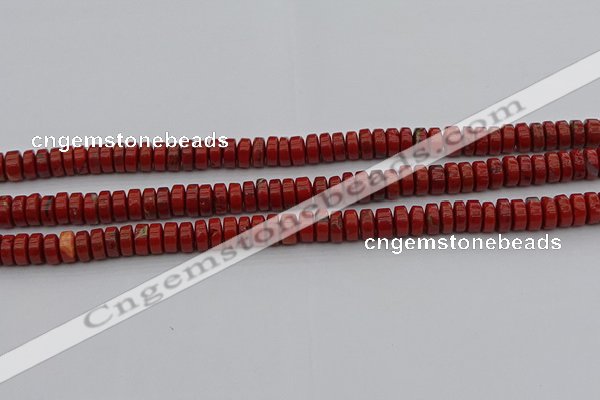 CRB438 15.5 inches 5*8mm rondelle red jasper beads wholesale