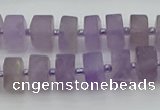 CRB457 15.5 inche 6*10mm tyre matte amethyst gemstone beads