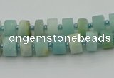 CRB468 15.5 inche 5*8mm tyre matte amazonite gemstone beads