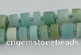 CRB469 15.5 inche 6*10mm tyre matte amazonite gemstone beads