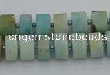 CRB470 15.5 inche 8*12mm tyre matte amazonite gemstone beads