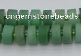 CRB474 15.5 inches 7*12mm tyre green aventurine beads wholesale