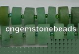 CRB475 15.5 inches 8*14mm tyre green aventurine beads wholesale