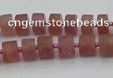 CRB478 15.5 inches 6*10mm tyre strawberry quartz beads wholesale