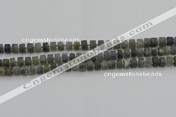 CRB482 15.5 inches 5*8mm tyre labradorite gemstone beads