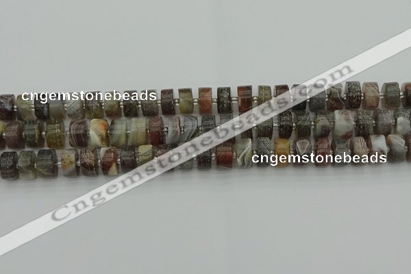 CRB488 15.5 inches 6*10mm tyre matte botswana agate beads wholesale