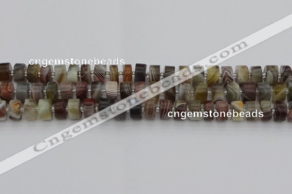 CRB494 15.5 inches 6*10mm tyre botswana agate beads wholesale