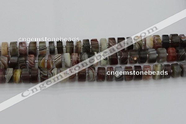 CRB496 15.5 inches 7*14mm tyre botswana agate beads wholesale