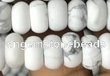 CRB5000 15.5 inches 4*6mm rondelle matte white howlite beads wholesale