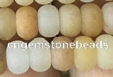 CRB5002 15.5 inches 4*6mm rondelle matte yellow aventurine beads