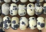 CRB5009 15.5 inches 4*6mm rondelle matte dalmatian jasper beads