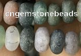 CRB5019 15.5 inches 4*6mm rondelle matte Indian agate beads wholesale