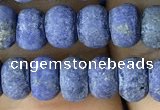 CRB5025 15.5 inches 4*6mm rondelle matte lapis lazuli beads wholesale