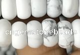 CRB5050 15.5 inches 5*8mm rondelle matte white howlite beads wholesale