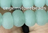 CRB5054 15.5 inches 5*8mm rondelle matte green aventurine beads