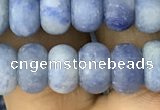 CRB5055 15.5 inches 5*8mm rondelle matte blue aventurine beads