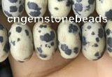 CRB5059 15.5 inches 5*8mm rondelle matte dalmatian jasper beads