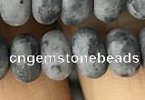 CRB5076 15.5 inches 5*8mm rondelle matte labradorite beads wholesale