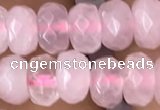 CRB5100 15.5 inches 4*6mm faceted rondelle rose quartz beads