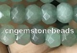 CRB5104 15.5 inches 4*6mm faceted rondelle green aventurine beads