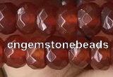 CRB5114 15.5 inches 4*6mm faceted rondelle red agate beads