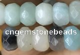 CRB5119 15.5 inches 4*6mm faceted rondelle amazonite beads wholesale