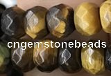 CRB5121 15.5 inches 4*6mm faceted rondelle yellow tiger eye beads