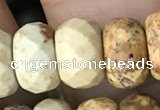 CRB5159 15.5 inches 5*8mm faceted rondelle picture jasper beads