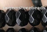 CRB5161 15.5 inches 5*8mm faceted rondelle black agate beads