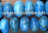 CRB5302 15.5 inches 4*6mm rondelle blue crazy lace agate beads