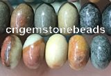 CRB5307 15.5 inches 4*6mm rondelle wildhorse picture jasper beads