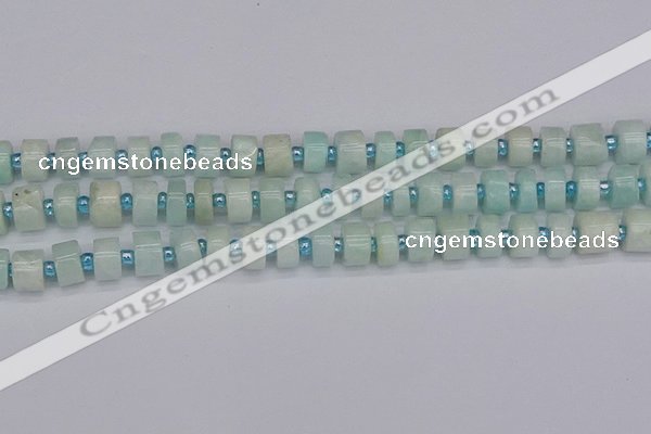 CRB531 15.5 inches 6*10mm tyre Chinese amazonite beads wholesale