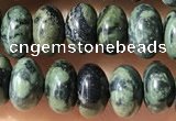 CRB5310 15.5 inches 4*6mm rondelle green picture jasper beads