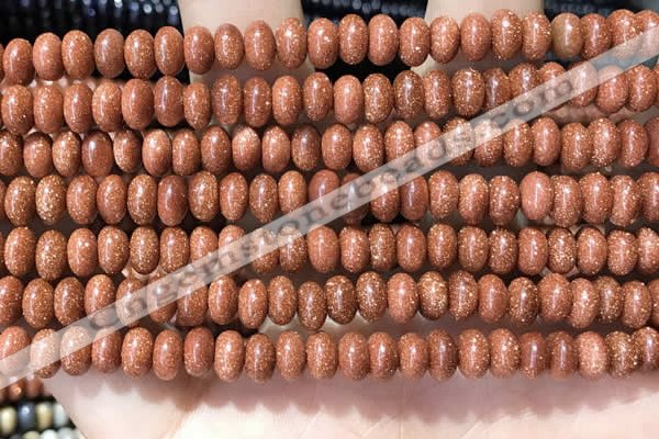 CRB5316 15.5 inches 4*6mm rondelle goldstone beads wholesale