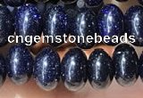 CRB5317 15.5 inches 4*6mm rondelle blue goldstone beads wholesale