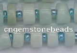 CRB532 15.5 inches 6*12mm tyre Chinese amazonite beads wholesale