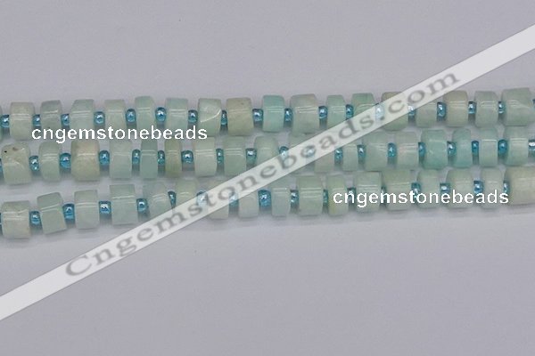 CRB532 15.5 inches 6*12mm tyre Chinese amazonite beads wholesale