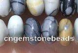 CRB5340 15.5 inches 5*8mm rondelle picasso jasper beads