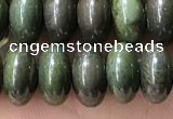 CRB5346 15.5 inches 5*8mm rondelle bronze green stone beads